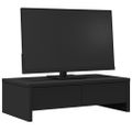 vidaXL Stojan na monitor a zásuvky čierny 50x27x15 cm kompozitné drevo