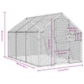 vidaXL Voliéra strieborná 1,79x3x1,85 m hliník
