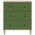 vidaXL Příborník GELEEN Smaragdový geometrický vzor 66 x 36,5 x 75 cm