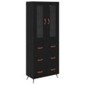 vidaXL Vysoký kabinet so policou 2 ks Čierny dub 69,5 x 34 x 180 cm