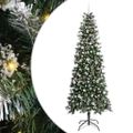 vidaXL Umelý vianočný stromček Zelená 240 cm PVC, plast a oceľ