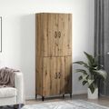 vidaXL Highboard 2 ks Remeselný dub 69,5 x 34 x 180 cm