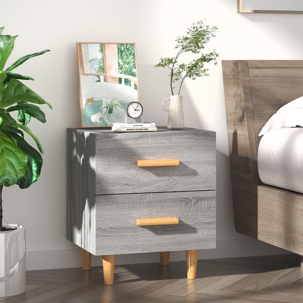 vidaXL Nočný stolík sivý dub sonoma 40x35x47,5 cm