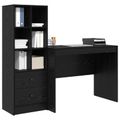 vidaXL Stôl Čierny dub 145.5 x 50 x 127 cm 2 ks