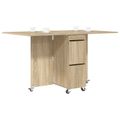vidaXL Jedálenský stôl 140 x 80 x 77 cm Kompozitné drevo Dub sonoma