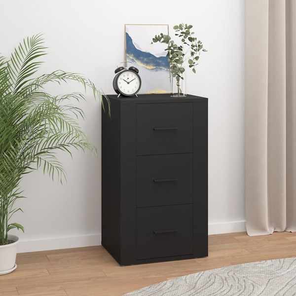 vidaXL Komoda čierna 40x33x70 cm spracované drevo