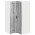vidaXL Nástenná rohová skriňa PORTO Sivý Sonoma 57 x 57 x 100 cm