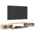 vidaXL Nástenný TV kabinet Nástenná montáž Dub sonoma 140 x 28 x 21 cm