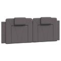 vidaXL Posteľ Viana s matracom sivá 140x200 cm umelá koža