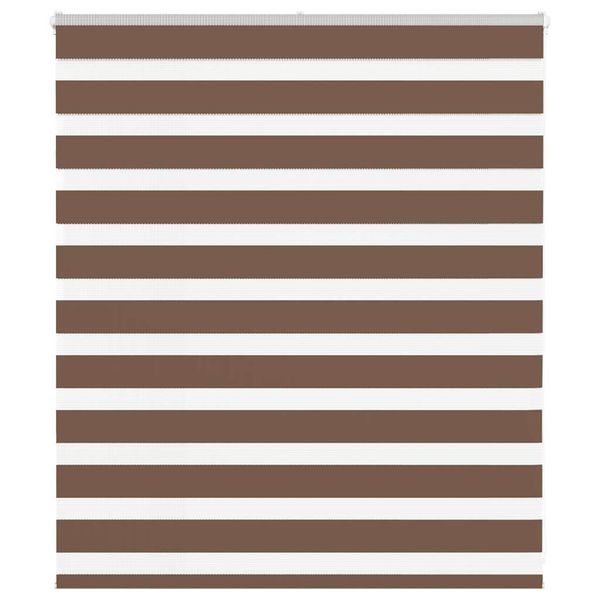 vidaXL Zebra roleta hnedá 135x100 cm šírka látky 130,9 cm polyester