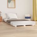 vidaXL Posteľný rám biely 75x190 cm borovicový masív