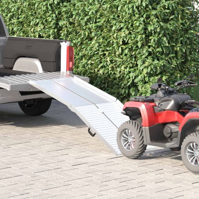vidaXL Ramp for wheelchair 270 kg Strieborná 270 kg Hliník