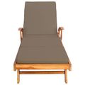 vidaXL Ležadlo s vankúšom 100% polyester a masívny teak