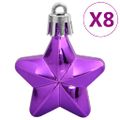 vidaXL 111-dielna sada vianočných ozdôb fialová polystyrén