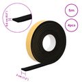 vidaXL Samolepiaca penová páska 4 ks Čierna 30mm x 5m CR Pena