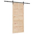 vidaXL Posuvné dvere Prírodná 80 x 208 cm Borovicový masív