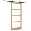 vidaXL Posuvné dvere ORKDAL 93 x 211 cm Prírodná a čierna