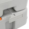 vidaXL Prenosné kempingové WC, sivo biele 15+10 l, HDPE