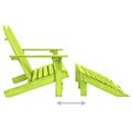vidaXL 2-miestna záhradná stolička a taburetka Adirondack jedľa zelená