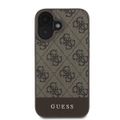 Púzdro Guess pre iPhone 16 6,1" GUHCP16SG4GLBR hnedý tvrdý obal 4G Bottom Stripe