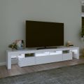 vidaXL TV skrinka s LED svetlami biela 230x36,5x40 cm