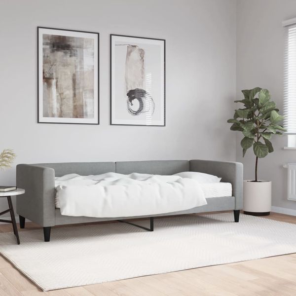 vidaXL Denná posteľ s matracom bledosivá 80x200 cm látka