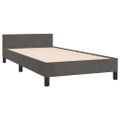 vidaXL Posteľ bez matraca tmavosivá 90x190 cm zamat