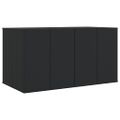 vidaXL Záhradný box na vankúše z polyratanu 194x100x103 cm čierny