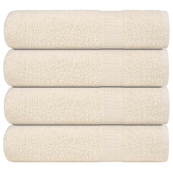 vidaXL Sprchové osušky FROGN 4 ks krémové 70x140 cm 360 g/m²