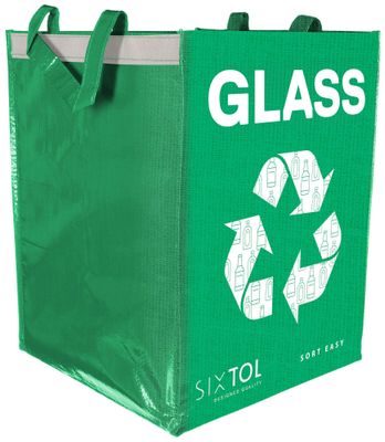 Taška na triedený odpad SORT EASY GLASS EN, 30x30x40cm, 36l SIXTOL