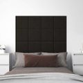 vidaXL Nástenné panely 12 ks čierne 30x30 cm zamatové 1,08 m²
