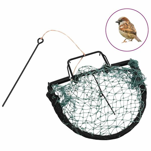 vidaXL Pasca na vtáky, zelená 20 cm, oceľ