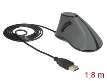 Delock Ergonomická vertikálna optická 5-tlačiaková USB myš