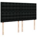 vidaXL Posteľný rám boxspring s matracom čierny 180x200 cm látka
