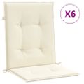 vidaXL Podložky na záhradné stoličky, nízke operadlo 6 ks 100x50x3 cm