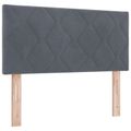 vidaXL Posteľ boxspring s matracom Tmavosivá 90 x 200 cm Zamat