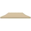 vidaXL Strecha na párty stan 6x3 m, béžová 270 g/m²