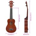 vidaXL Sopránové ukulele s taškou pre deti, prírodné 21"