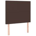 vidaXL Posteľný rám s čelom hnedý 120x200 cm umelá koža