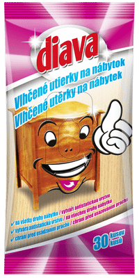 DIAVA vlhčené utierky na nábytok 30ks