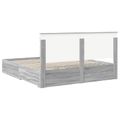 vidaXL Úložná posteľ Sivý Sonoma 200 x 200 cm Kompozitné drevo
