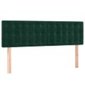 vidaXL Čelo postele s LED tmavozelené 144x5x78/88 cm zamat