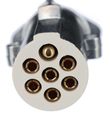 Propojovací spirálový kábel 7pin typ S TRAILER CABLE 12, kovová zástrčka, 24V, 3,5 m SIXTOL