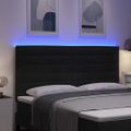 vidaXL LED hlavová doska s LED pásikmi Čierny 180 cm látka