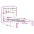 vidaXL Posteľ s knižnicou bez matraca vosková 90x200 cm borovica