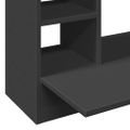 vidaXL Nástenný stolík čierny 105x48x75 cm kompozitné drevo