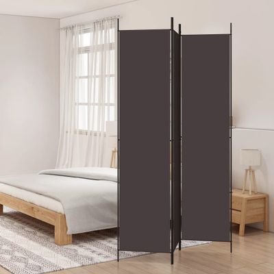 vidaXL 3-panelový paraván hnedý 150x220 cm látka