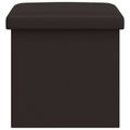 vidaXL Skladacia úložná lavička Hnedá 180 kg 80 L 77 x 38 x 38 cm PVC