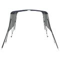 vidaXL Strieška Bimini s 3 oblúkmi a sieť. stenami 183x(185-198)x137cm