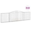 vidaXL Oblúkové gabiónové koše 10 ks 400x30x100/120cm pozinkov. železo